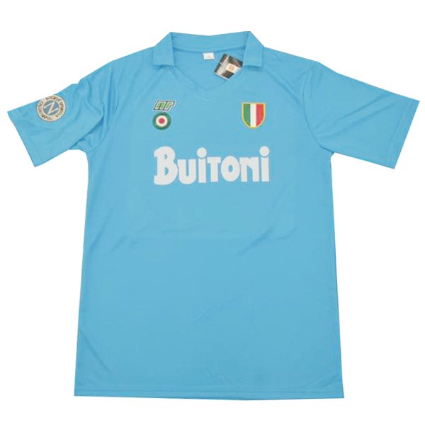 Tailandia Camiseta Napoli Primera equipo Retro 1987 1988 Azul